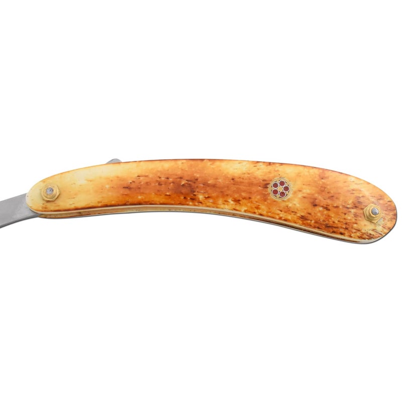 Old Ram Straight Razor | Straight Edge-Razor Red Wood & Bone Handle- Sharp | High Hardness Stainless Steel Cutthroat Straight Edge Blade | Barber Razor (219) - Image 4